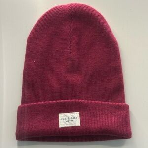 Rag & Bone Burgundy Beanie